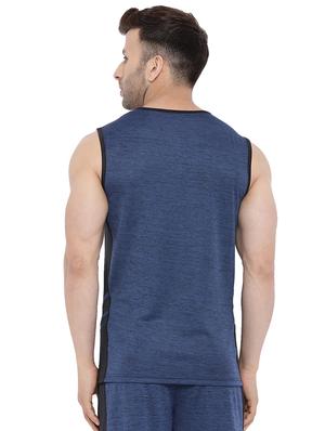 blue solid t-shirt - 17014234 - Standard Image - 3