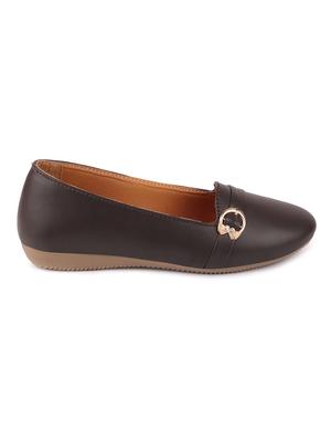 brown slip on ballerinas - 17014415 - Standard Image - 2