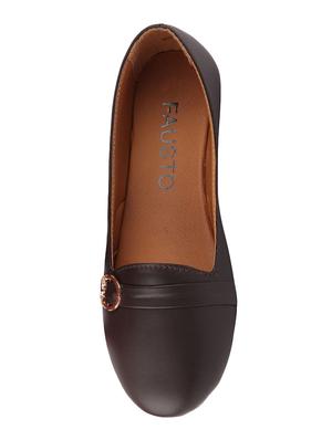 brown slip on ballerinas - 17014415 - Standard Image - 3