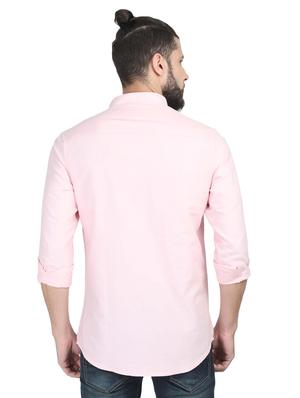 pink solid short kurta - 17014605 - Standard Image - 3