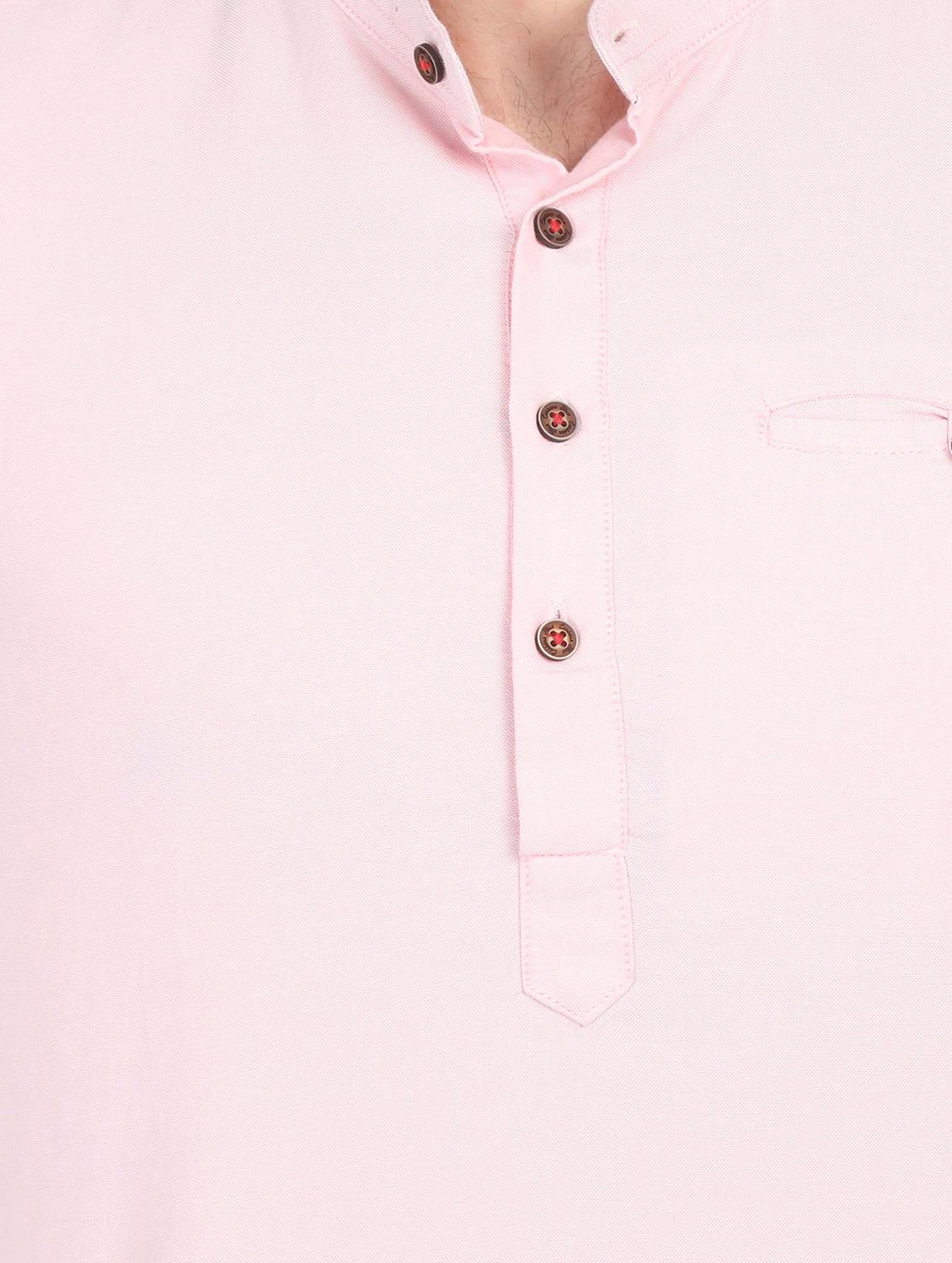 pink solid short kurta - 17014605 - Zoom Image - 5