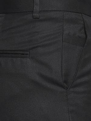 black solid flat front formal trouser - 17014661 - Standard Image - 5