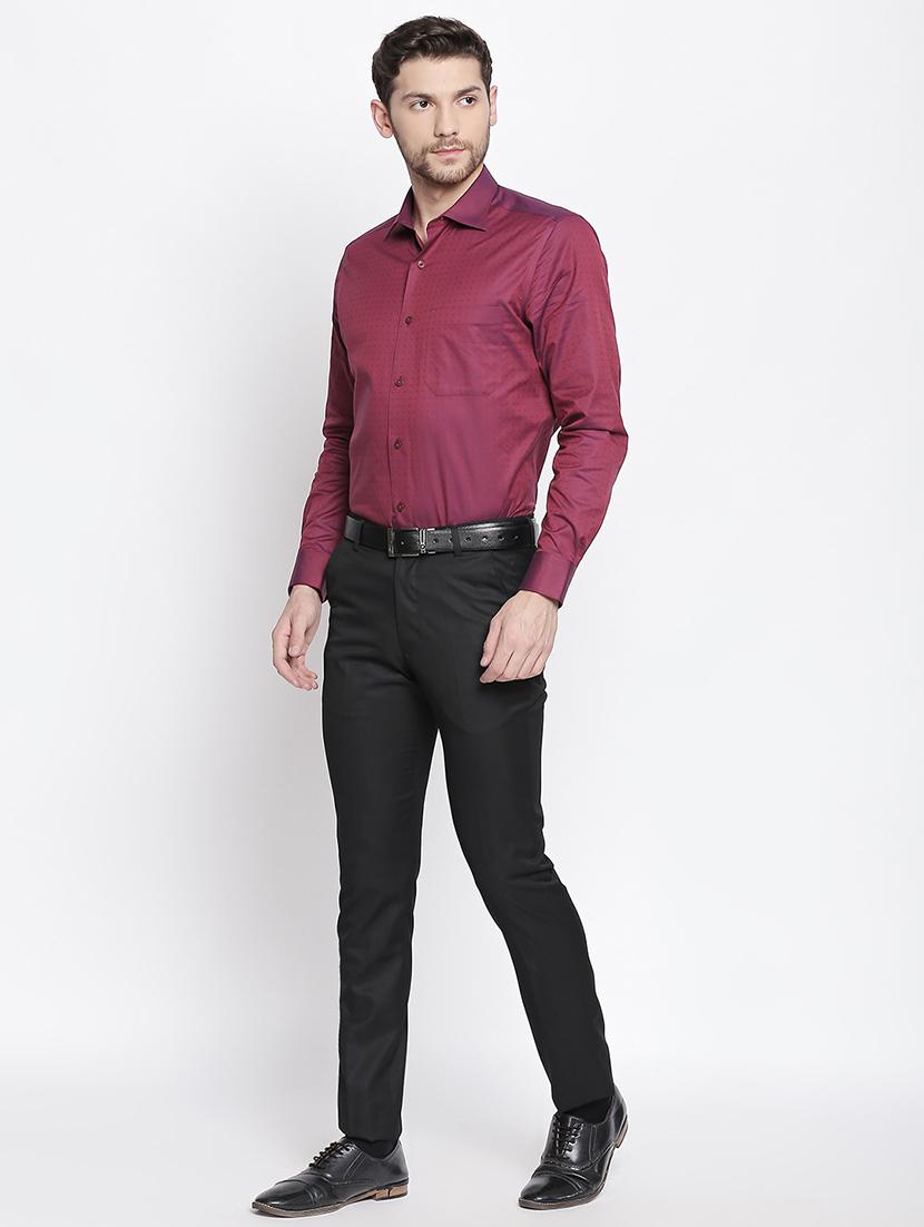 black solid flat front formal trouser - 17014661 - Zoom Image - 4