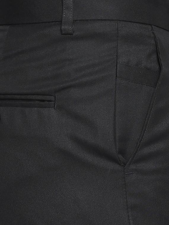 black solid flat front formal trouser - 17014661 - Zoom Image - 5