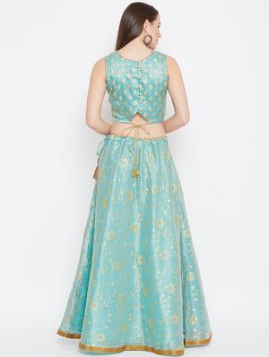 floral print flared lehenga - 17014687 - Standard Image - 3