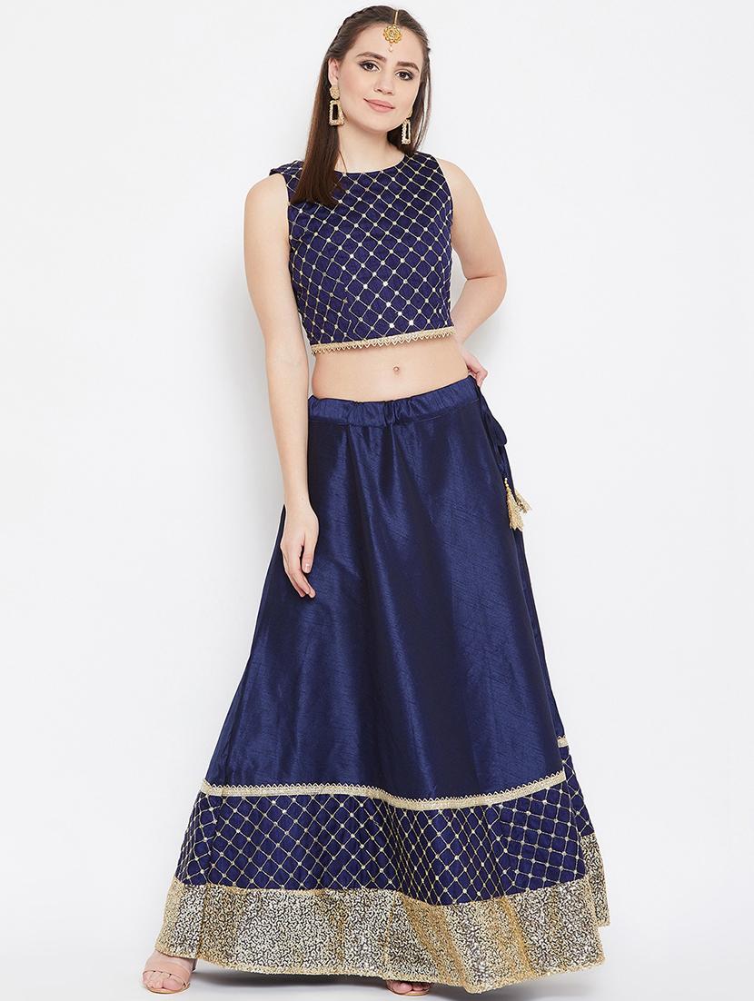 embroidered flared lehenga - 17014692 - Zoom Image - 1