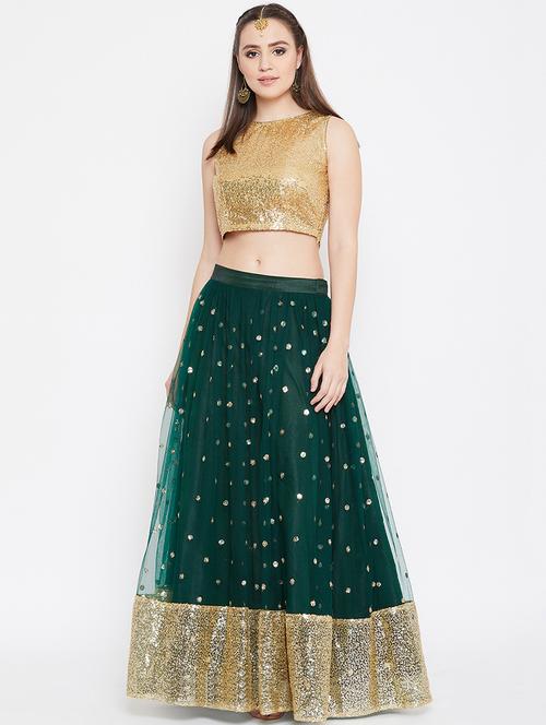 sequined flared lehenga - 17014693 - Very Small Image - 1