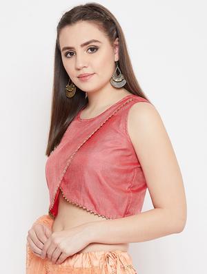 asymmetric solid blouse - 17014743 - Standard Image - 2