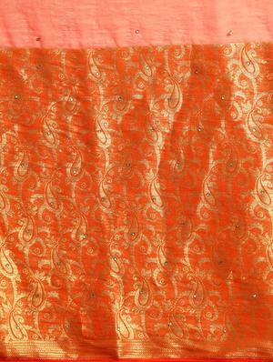 solid banarasi saree with blouse - 17014867 - Standard Image - 5
