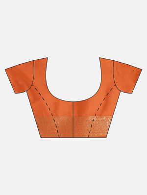 self design kanjivaram saree with blouse - 17014876 - Standard Image - 3