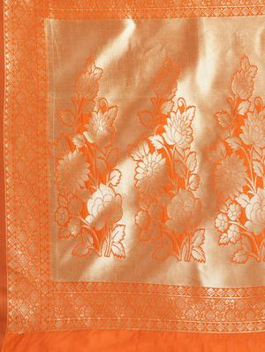 self design kanjivaram saree with blouse - 17014876 - Standard Image - 5