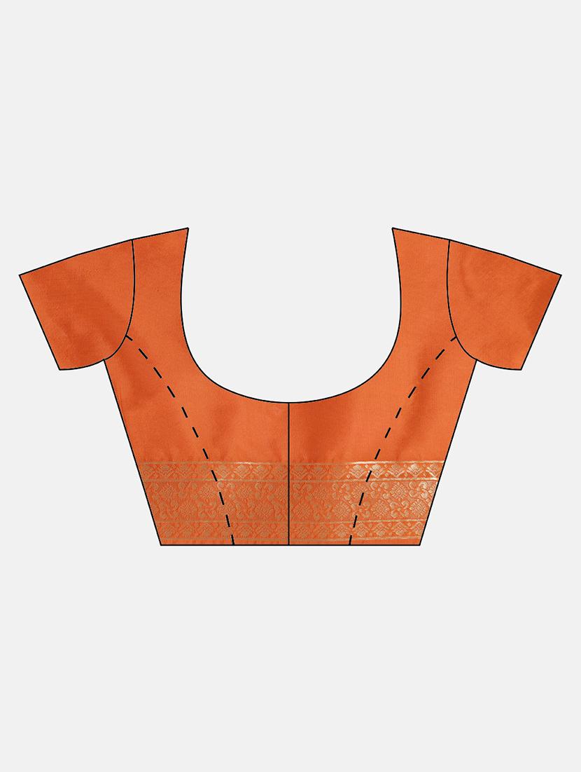 self design kanjivaram saree with blouse - 17014876 - Zoom Image - 3