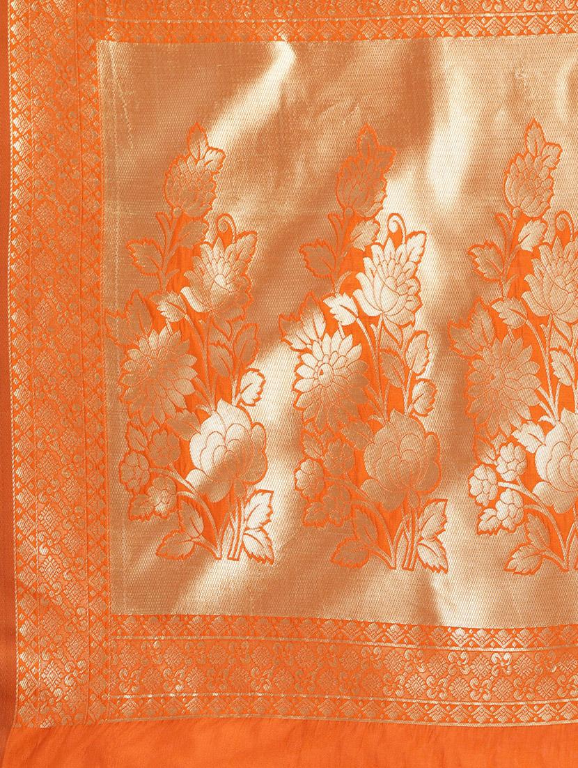 self design kanjivaram saree with blouse - 17014876 - Zoom Image - 5