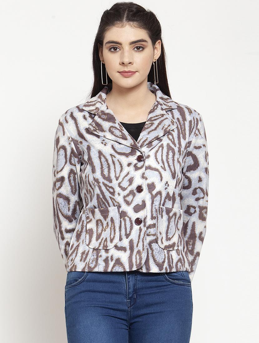 button-up printed blazer - 17015183 - Zoom Image - 1