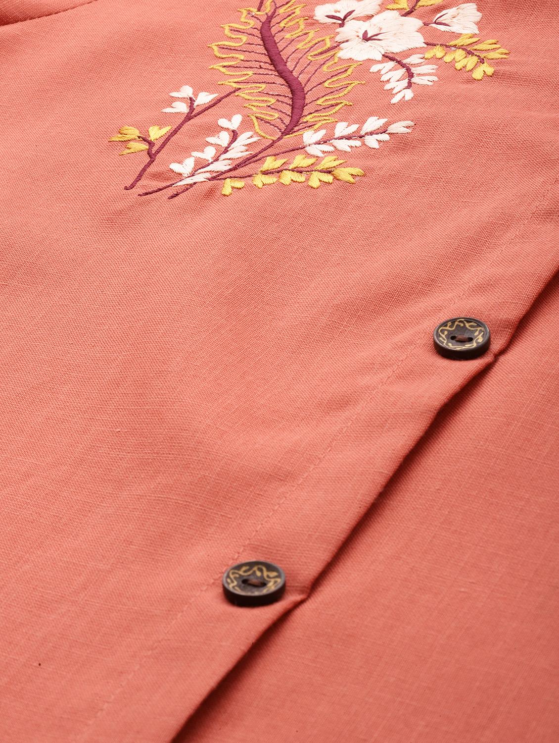solid straight kurta - 17015241 - Zoom Image - 4