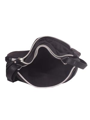 black leatherette (pu) regular sling bag - 17015350 - Standard Image - 3