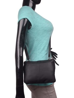 black leatherette (pu) regular sling bag - 17015350 - Standard Image - 5