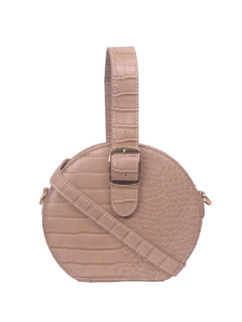brown leatherette (pu) regular sling bag - 17015357 - Zoom Image - 1