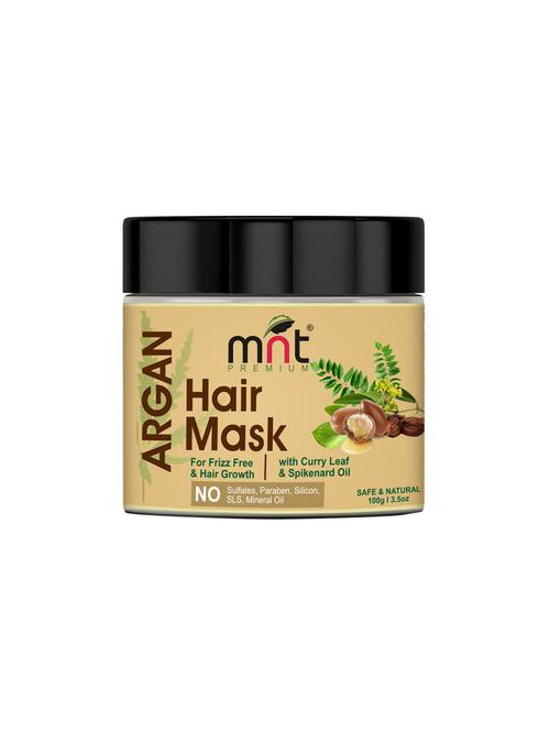 mnt argan hair mask with curry leaf & spikenard oil for hair grow & frizz free hair, 100g - 17015383 - Standard Image - 1