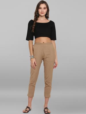 round neck solid blouse - 17015391 - Standard Image - 4