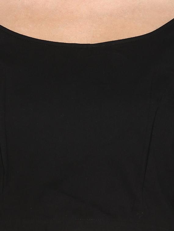 round neck solid blouse - 17015391 - Zoom Image - 5