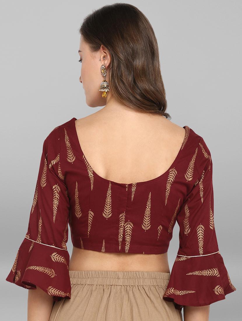 bell sleeves printed blouse - 17015392 - Zoom Image - 3
