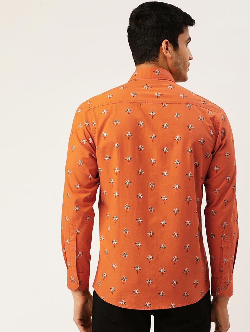 orange printed casual shirt - 17015403 - Zoom Image - 3