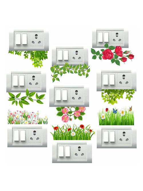 greenery grass switch board sticker - 17015788 - Standard Image - 1
