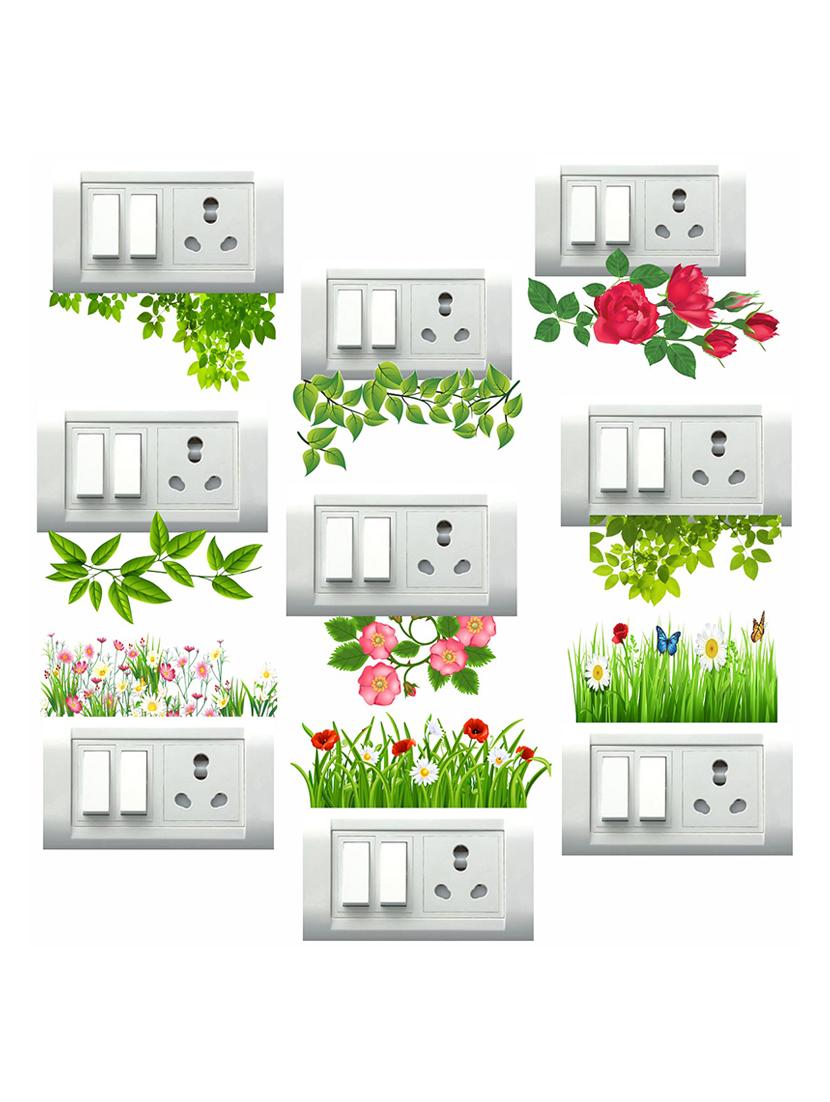 greenery grass switch board sticker - 17015788 - Zoom Image - 1