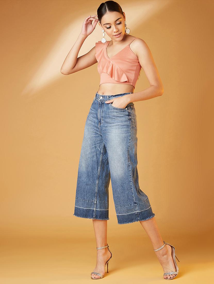 ruffle detail crop top - 17016295 - Zoom Image - 4