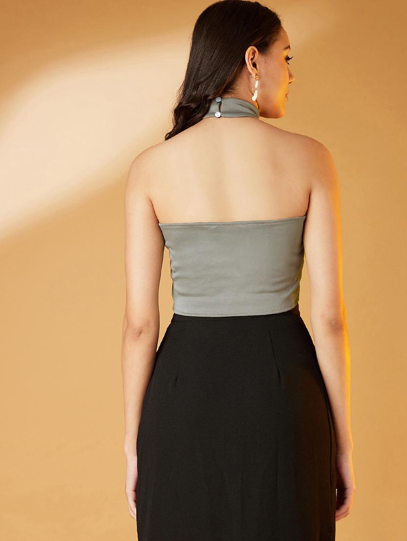 halter neck crop top - 17016304 - Zoom Image - 3