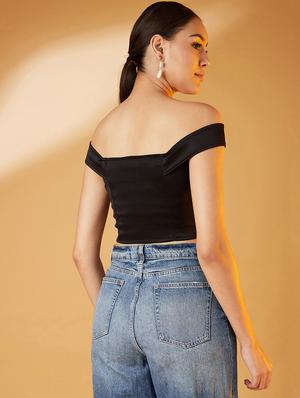 off shoulder crop top - 17016309 - Standard Image - 3