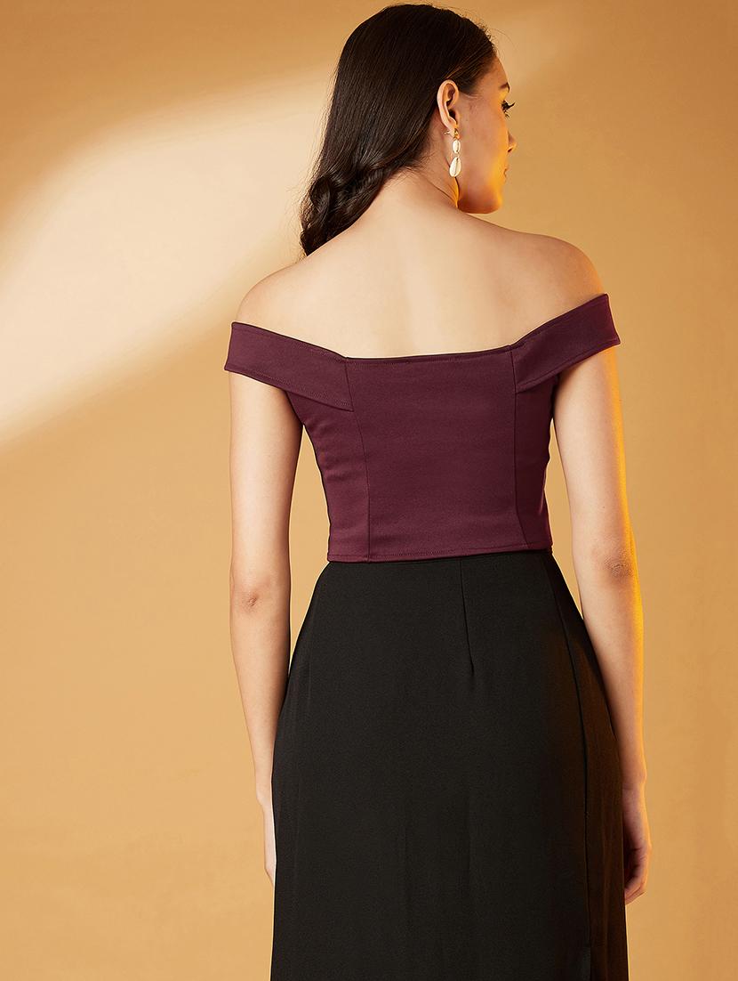 off shoulder crop top - 17016310 - Zoom Image - 3