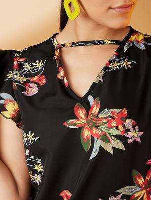 strap detail floral top - 17016315 - Standard Image - 5