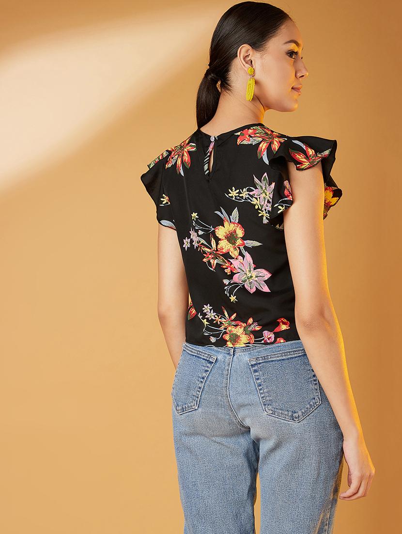 strap detail floral top - 17016315 - Zoom Image - 3