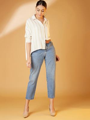 boxy high-low shirt - 17016324 - Standard Image - 4