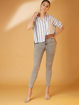 boxy high-low shirt - 17016325 - Standard Image - 4
