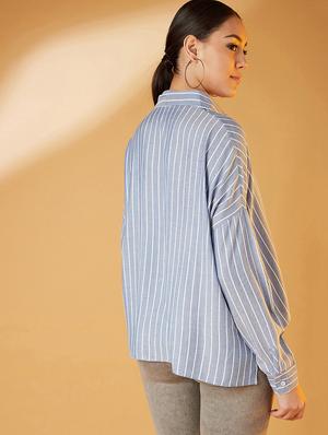 boxy high-low shirt - 17016326 - Standard Image - 3