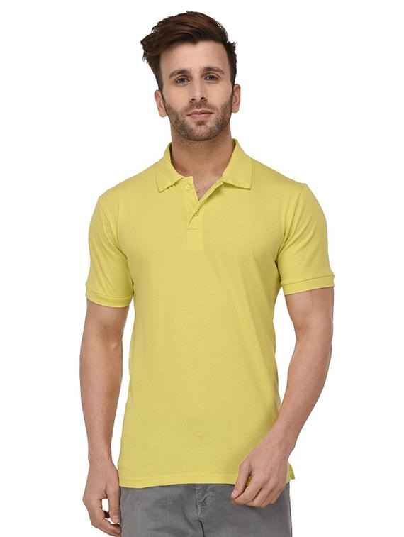 yellow solid polo t-shirt - 17016486 - Zoom Image - 1
