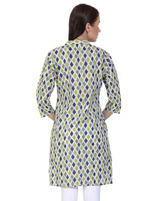 geometric print straight kurti - 17017254 - Standard Image - 3