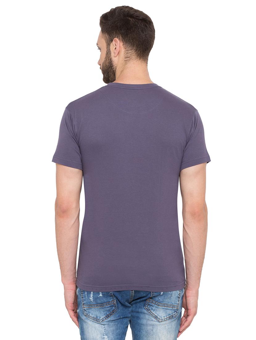 grey typographic front print t-shirt - 17018201 - Zoom Image - 3