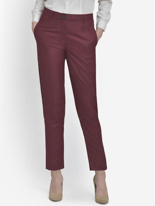 mid rise flat front trouser - 17018783 - Standard Image - 1