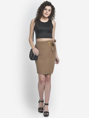 eyelet tie up wrap skirt - 17018785 - Standard Image - 4