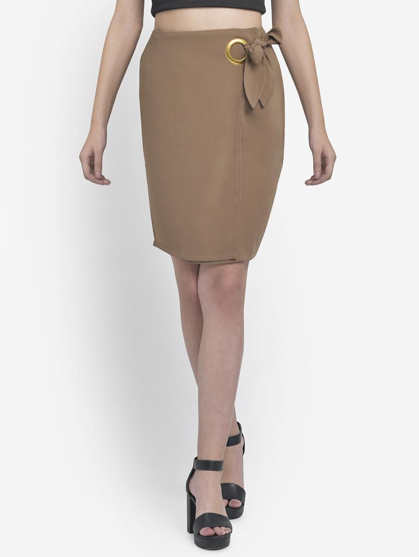 eyelet tie up wrap skirt - 17018785 - Zoom Image - 1