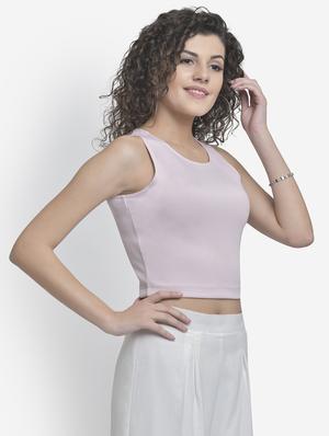 round neck scuba crop top - 17018797 - Standard Image - 3