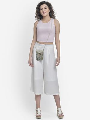 round neck scuba crop top - 17018797 - Standard Image - 5