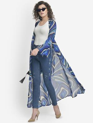 tie front bell sleeved shrug - 17018802 - Standard Image - 3