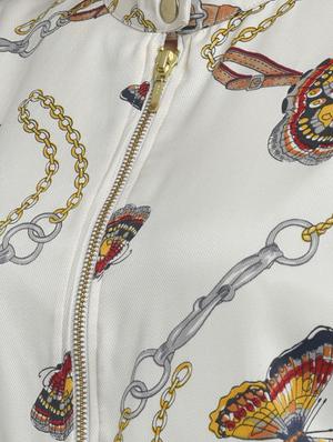 mandarin neck chain print summer jacket - 17018803 - Standard Image - 6