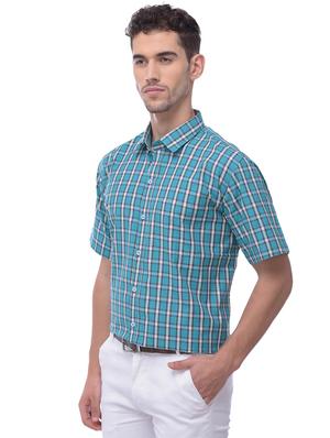 blue checkered casual shirt - 17019260 - Standard Image - 2