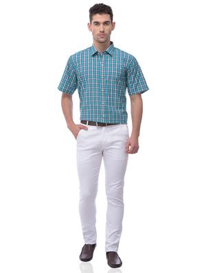 blue checkered casual shirt - 17019260 - Standard Image - 4
